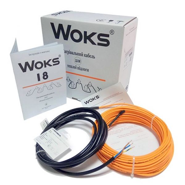 Нагрівальний кабель під плитку Woks 18 810 Вт (4,4 м.кв)