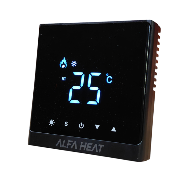 Терморегулятор цифровий ALFA HEAT SMART Black Wi-Fi