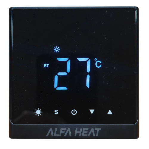 Терморегулятор цифровий ALFA HEAT SMART Black Wi-Fi